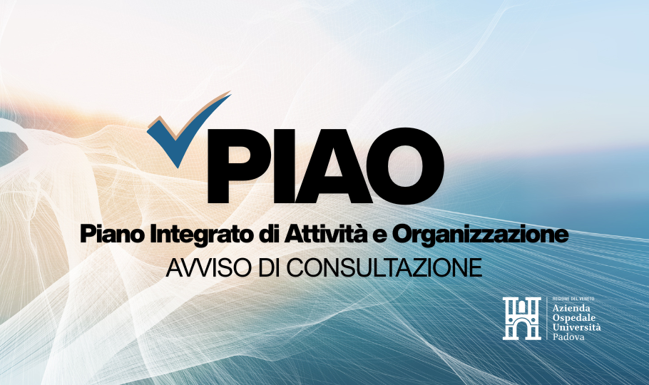 Sfondo grafico con testo e logo AOUP
