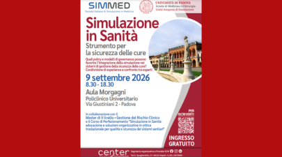 titolo evento + date + qr code + immagine di un lato del prato della valle di Padova